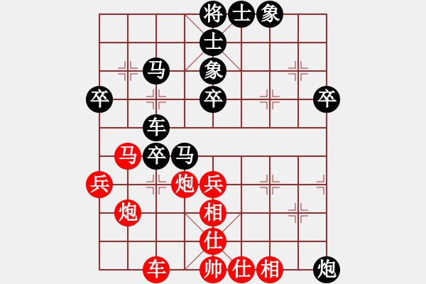 象棋棋譜圖片：中跑巡河車隊(duì)屏風(fēng)馬 對(duì)蔡少 負(fù) nzbdwmsund - 步數(shù)：40 