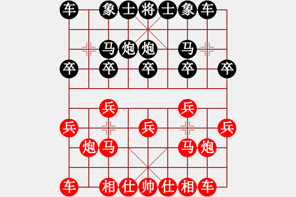 象棋棋譜圖片：2018年8月8日晚潘堅(jiān)軍仙人指路對(duì)左中炮 - 步數(shù)：10 