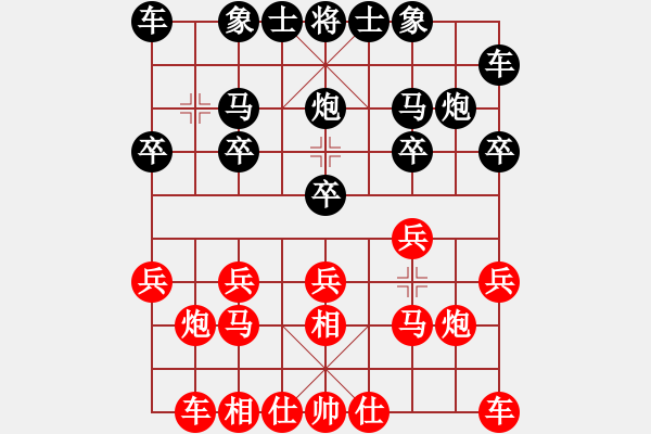 象棋棋譜圖片：2022.4.15.3中級場先勝飛相局對進右馬 - 步數(shù)：10 