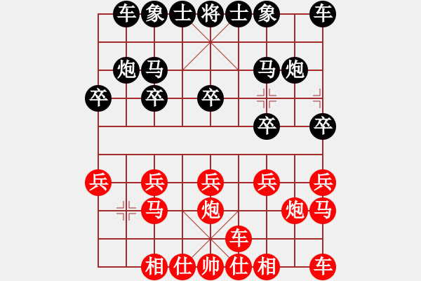 象棋棋譜圖片：飛毛腿[紅] -VS- ★龍口浪子★[黑](2) - 步數(shù)：10 