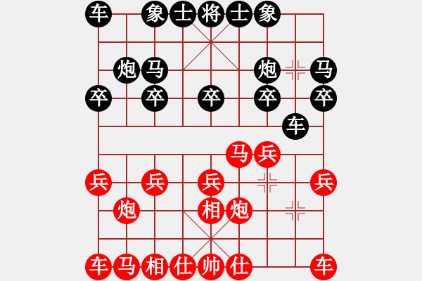 象棋棋譜圖片：戰(zhàn)神大官人[紅] -VS- 小刀子[黑] - 步數(shù)：10 