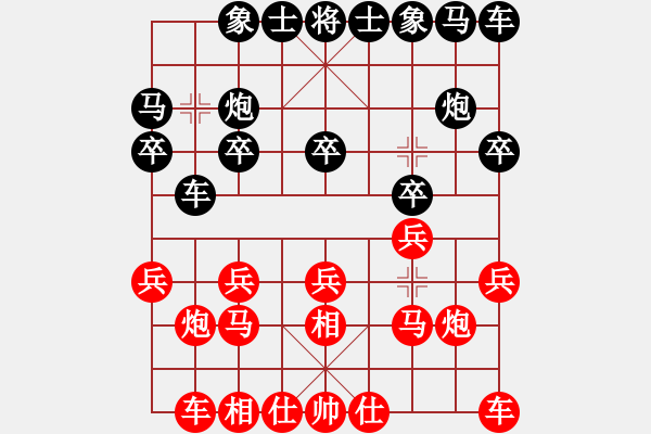 象棋棋譜圖片：1 - 步數(shù)：10 