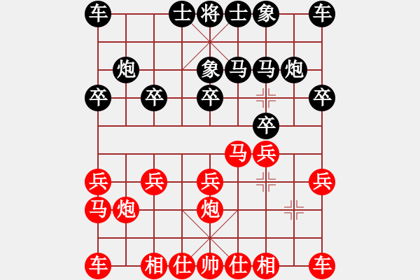 象棋棋譜圖片：2021.3.7.7微樂先勝右拐角馬半途拐馬 - 步數(shù)：10 