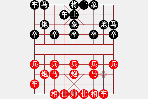 象棋棋譜圖片：行者必達(dá)[紅] -VS- aa[黑]shu - 步數(shù)：10 