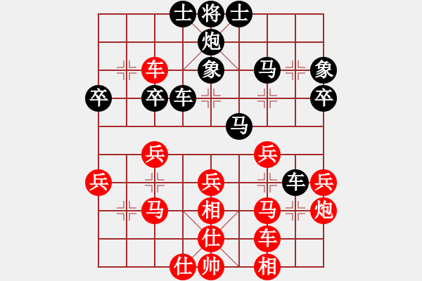 象棋棋譜圖片：順炮緩開車對橫車 天兵殺手(5f)-和-金陵十二釵(風(fēng)魔) - 步數(shù)：50 