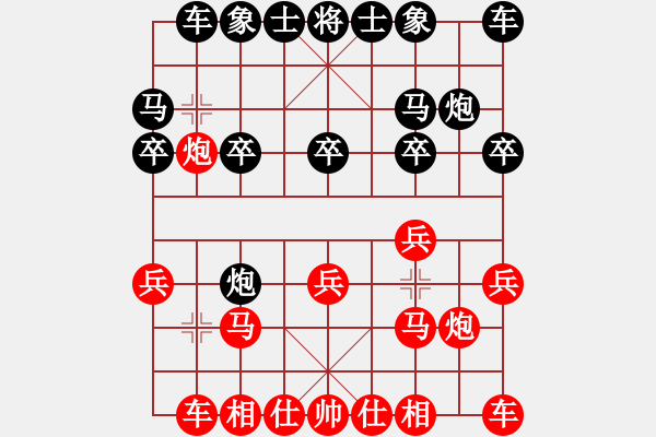 象棋棋譜圖片：起馬局對黑3路炮（旋風V7.0拆棋）和棋 - 步數(shù)：10 