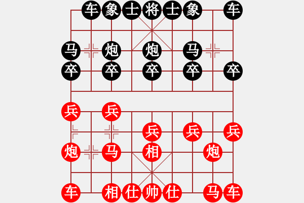 象棋棋譜圖片：網(wǎng)絡(luò)比賽，，飛相對(duì)炮2平3ajilong(5r)-和-xajpd(5r) - 步數(shù)：10 