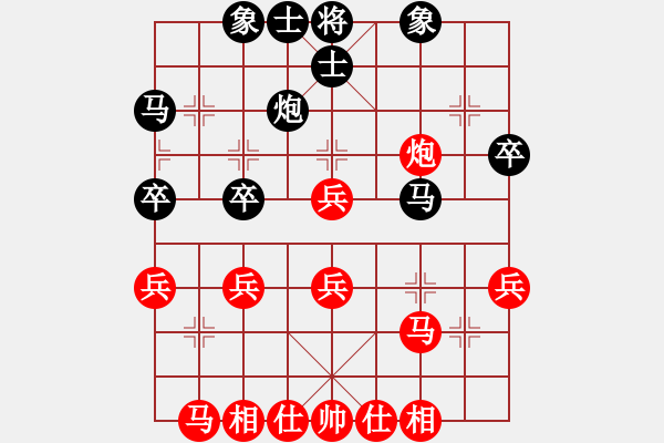 象棋棋譜圖片：順炮局（業(yè)四升業(yè)五評(píng)測(cè)對(duì)局）我先勝 - 步數(shù)：30 