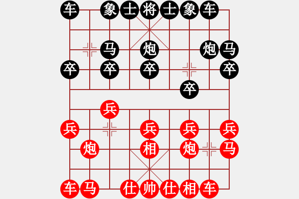 象棋棋譜圖片：金松       先勝 李鴻嘉     - 步數(shù)：10 