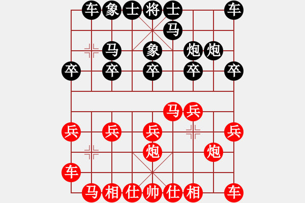 象棋棋譜圖片：無用新(4級)-勝-專吃魚魚魚(月將) - 步數(shù)：10 