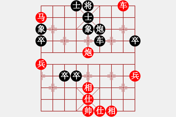 象棋棋譜圖片：品茶(9段)-勝-douthinkso(9段)中炮過河車互進七兵對屏風(fēng)馬平炮兌車 對黑馬7進8 - 步數(shù)：81 