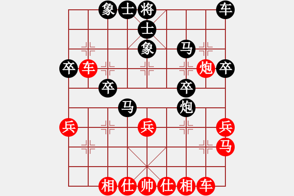 象棋棋譜圖片：abcdeedcba(9星)-勝-陽陽學(xué)弈(9星) - 步數(shù)：30 