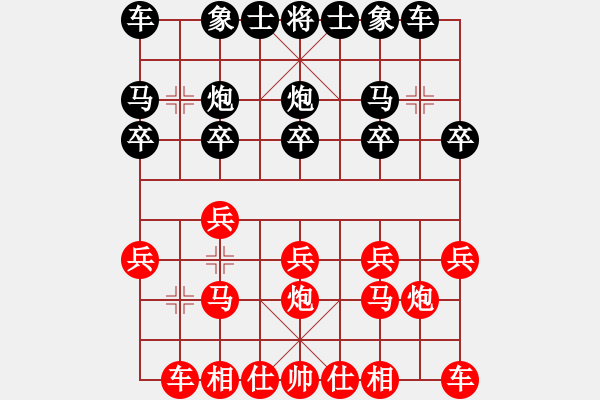 象棋棋谱图片：高海军 先和 刘智 - 步数：10 
