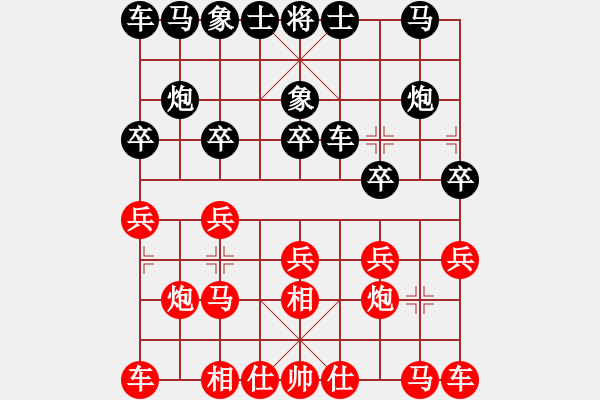 象棋棋譜圖片：惜花君-大安[紅] -VS- 樂樂堃明[黑] - 步數(shù)：10 