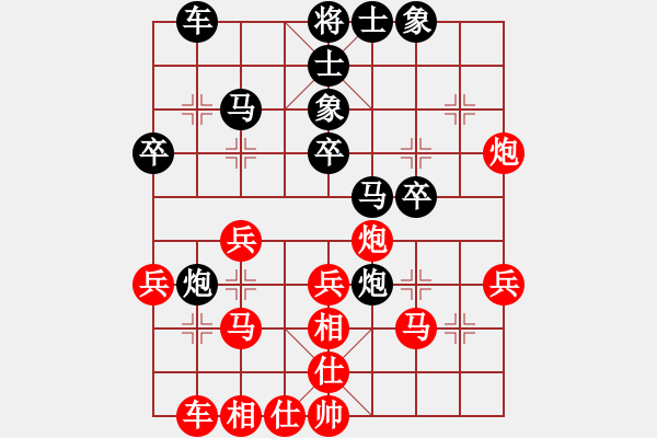 象棋棋譜圖片：棋友-魚(yú)鳥(niǎo)[575644877] -VS- 風(fēng)雨彩虹[1115788416] - 步數(shù)：30 