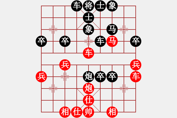 象棋棋譜圖片：騎田浪者[紅] -VS- 橫才俊儒[黑] - 步數(shù)：40 