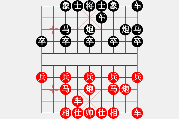 象棋棋譜圖片：灑脫[1090635769] -VS- 橫才俊儒[292832991] - 步數(shù)：10 