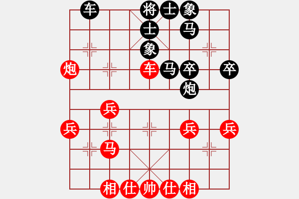 象棋棋譜圖片：純?nèi)松先A山(9星)-負(fù)-天羽帥哥(9星) - 步數(shù)：40 