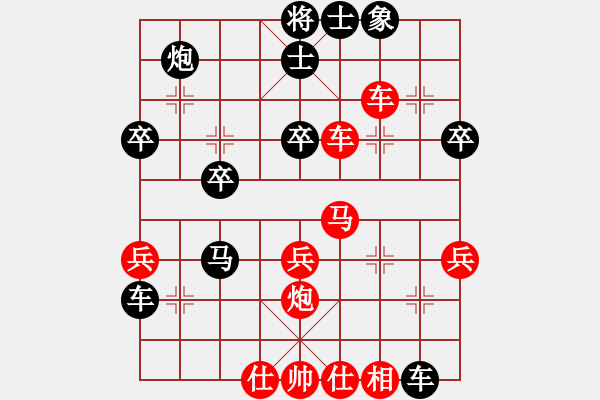 象棋棋譜圖片：2015.1.3和新星下的對兵局轉(zhuǎn)中炮對屏風(fēng)馬 - 步數(shù)：40 