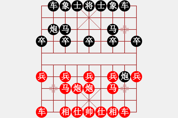 象棋棋谱图片：小黑帮麒麟(3段)-负-老李飞刀二(2段) - 步数：10 