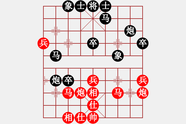 象棋棋譜圖片：休閑時光(6段)-負-houmao(5段) - 步數(shù)：40 