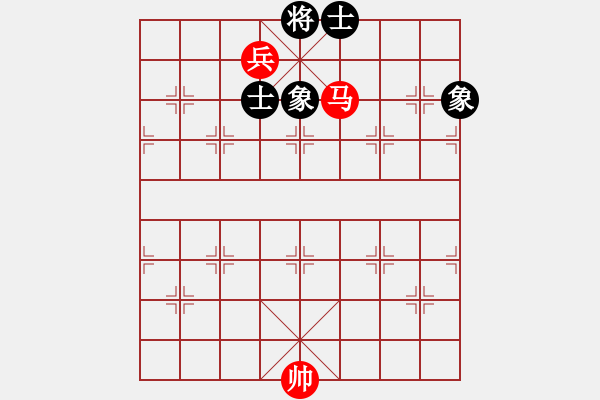 象棋棋譜圖片：勝、和實(shí)例一百三十局，第八十一局：馬雙兵勝士象全 - 步數(shù)：7 