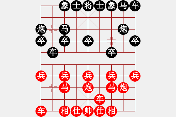 象棋棋譜圖片：熱血盟●溫柔一刀[紅] -VS- 動山為[黑] - 步數(shù)：10 