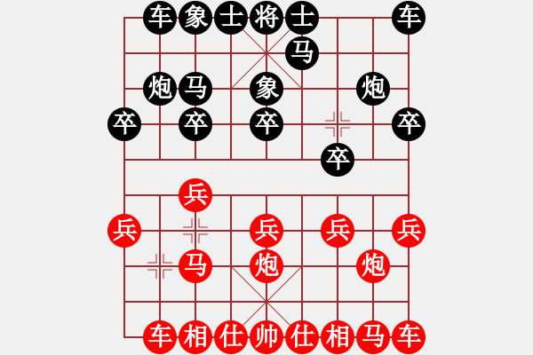 象棋棋譜圖片：剛學(xué)會(huì)用軟(4段)-和-紅洪星星(9段) - 步數(shù)：10 