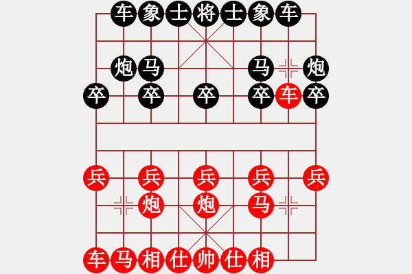 象棋棋譜圖片：亮雨雨(1段)-和-野狼神(2段) - 步數(shù)：10 