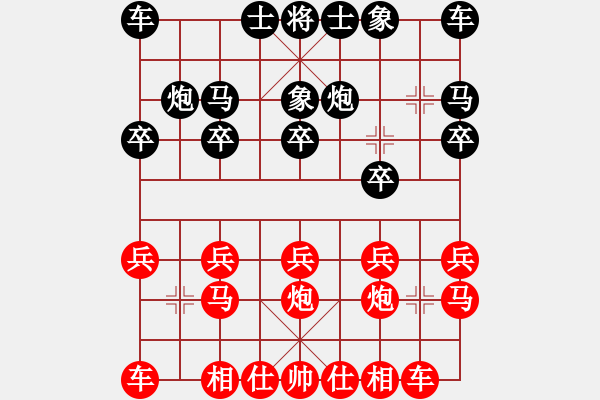 象棋棋譜圖片：[5100086] -VS- 不老松[1010351430] - 步數(shù)：10 