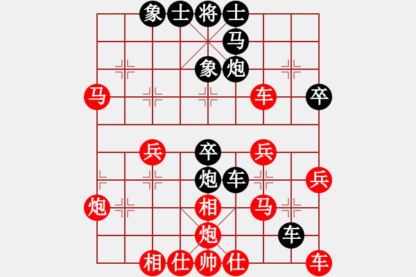 象棋棋譜圖片：中炮進(jìn)三兵對(duì)左炮封車(chē)轉(zhuǎn)列炮 紅七路馬洗洗小腳丫(風(fēng)魔)-勝-北國(guó)佳誠(chéng)(9星) - 步數(shù)：40 