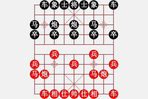 象棋棋譜圖片：守門人(月將)-負(fù)-炫鋒紅顏馨(天帝) - 步數(shù)：10 