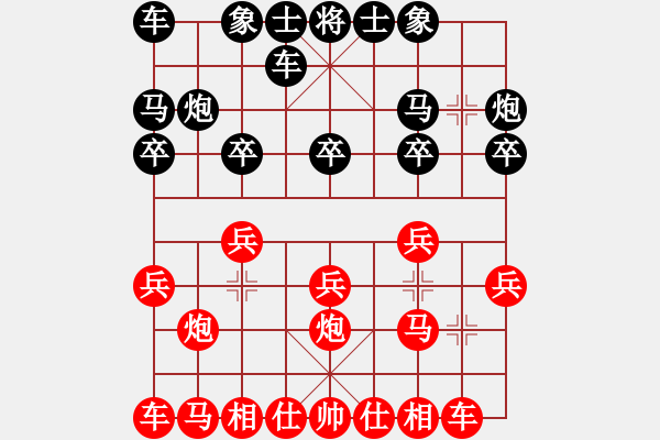 象棋棋谱图片：bbboy002[红] -VS- zyc4154[黑] - 步数：10 