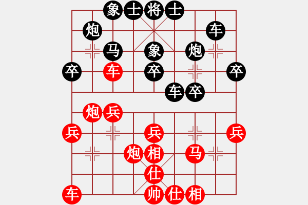 象棋棋譜圖片：江蘇句容茅山隊(duì) 伍霞 勝 浙江波爾軸承象棋隊(duì) 勵(lì)嫻 - 步數(shù)：30 