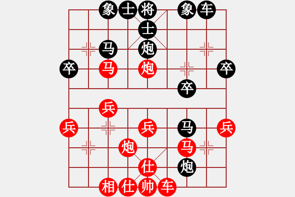 象棋棋譜圖片：順炮局（業(yè)四升業(yè)五評(píng)測(cè)對(duì)局）我后勝 - 步數(shù)：30 