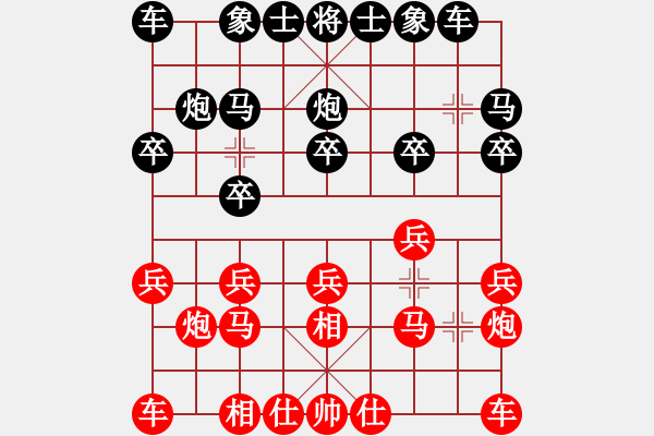 象棋棋譜圖片：茶余飯后玩玩[1974923229] -VS- 橫才俊儒[292832991] - 步數(shù)：10 