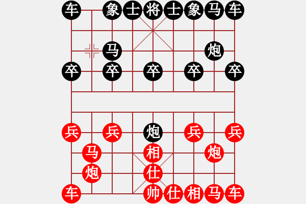 象棋棋譜圖片：斷送式三連敗之自殺：東方9958[紅] -VS- 偏鋒炮王[黑] - 步數(shù)：10 