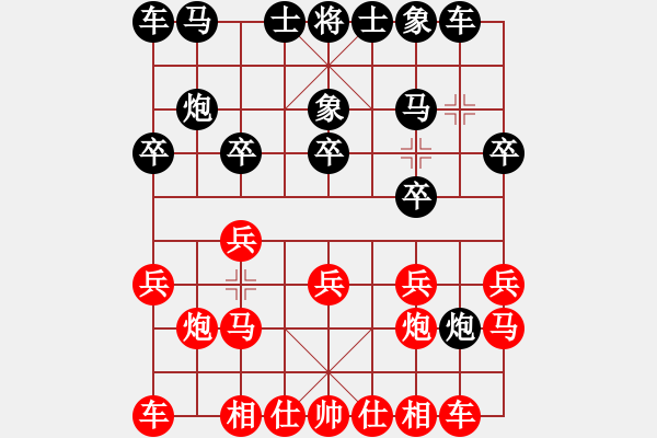 象棋棋譜圖片：杭州燃?xì)饧瘓F(tuán)隊(duì) 王文君 勝 山東省棋牌運(yùn)動管理中心隊(duì) 何媛 - 步數(shù)：10 