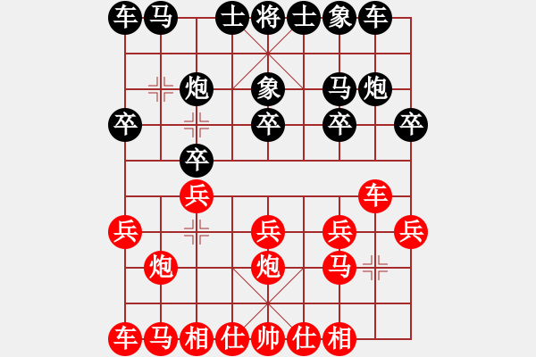 象棋棋譜圖片：負(fù)分太后 魚[紅] -VS- 鷹之蒼穹[黑]（1） - 步數(shù)：10 