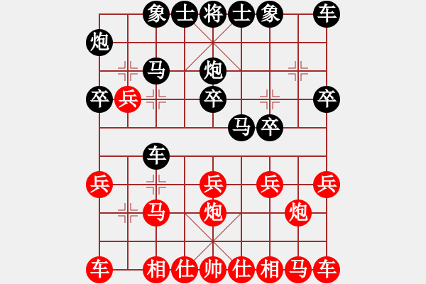 象棋棋譜圖片：℡淡雅儒風(fēng)゛[285186953](業(yè)余三級) 負 -假象[-](業(yè)余三級) - 步數(shù)：20 