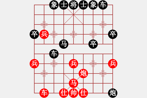 象棋棋譜圖片：℡淡雅儒風(fēng)゛[285186953](業(yè)余三級) 負 -假象[-](業(yè)余三級) - 步數(shù)：40 