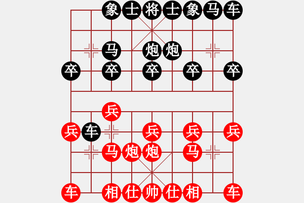 象棋棋譜圖片：《學(xué)習(xí)大師后手》56列炮左馬盤(pán)河右車(chē)過(guò)河壓馬破五六炮雙正馬 - 步數(shù)：10 