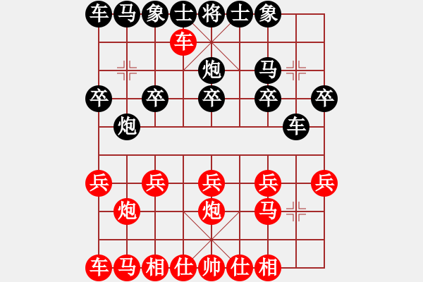 象棋棋譜圖片：橫才俊儒[292832991] -VS- 森森[2232640799] - 步數(shù)：10 