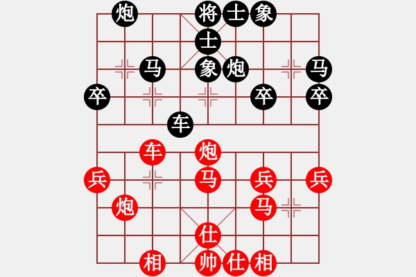 象棋棋譜圖片：第03局 橫車破右車單提馬局 變3 - 步數(shù)：30 