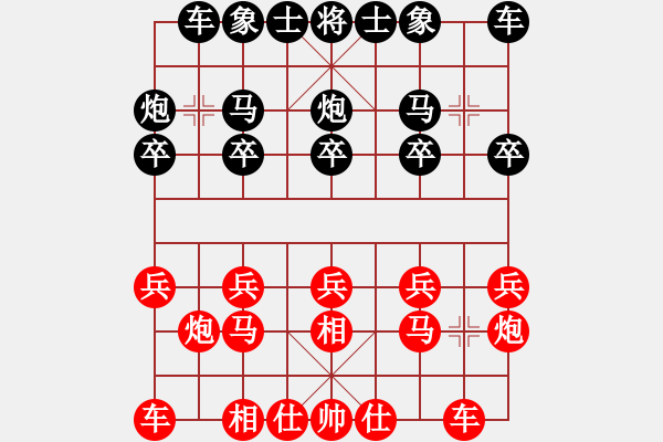 象棋棋谱图片：张桐瑞（红先和）佘本刚4 - 步数：10 