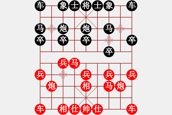 象棋棋譜圖片：黑勝_中國象棋-雷電模擬器_BUGCHESS_AVX2_60步_20240210081349294.xqf - 步數(shù)：10 