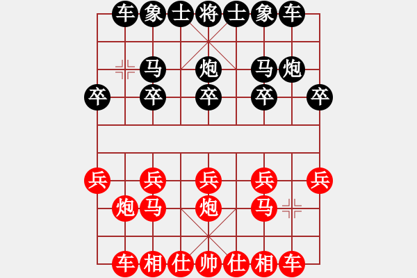 象棋棋谱图片：中国象棋业余对局康哲祺先对林某 - 步数：10 