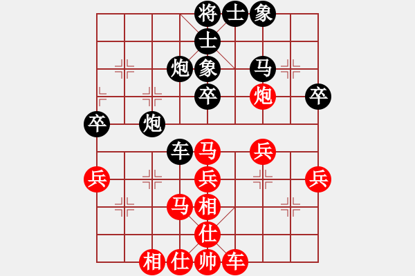 象棋棋譜圖片：吳軍波[527368149] -VS- 樂在棋中[1324940824] - 步數(shù)：40 