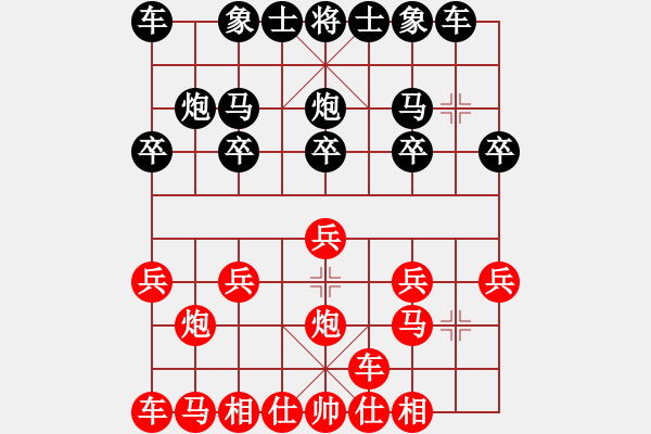 象棋棋譜圖片：ぜ天亮說晚安[紅] -VS- 智者勝[黑] - 步數(shù)：10 