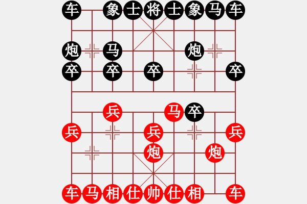 象棋棋譜圖片：-  佳佳象棋  - 妙手棋情(7級) vs 愛下下風棋(3級) 紅 方 被 絕 殺 > - 步數：10 